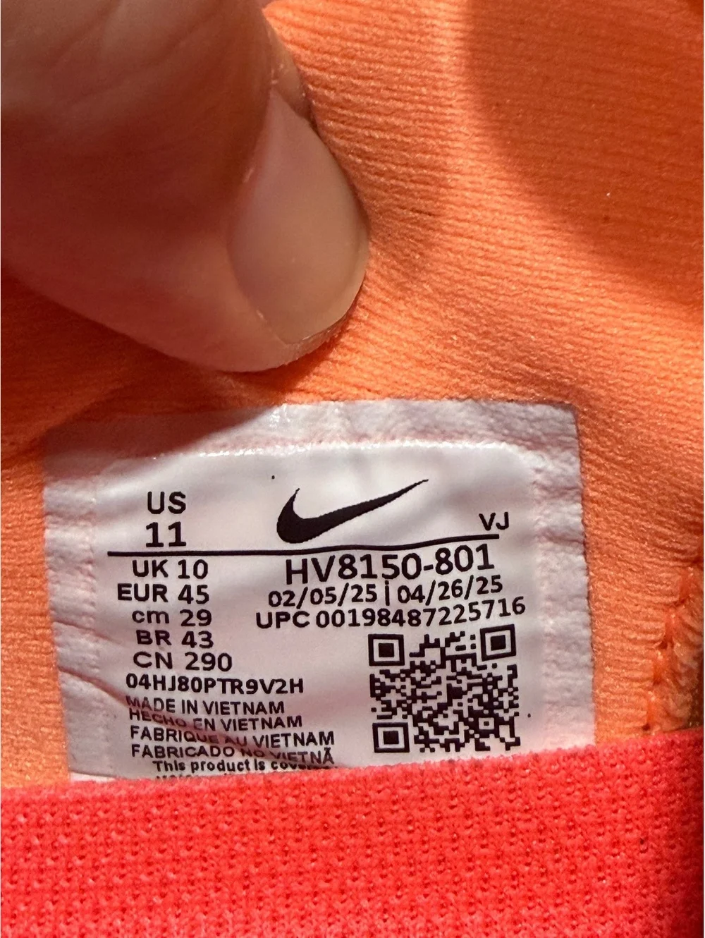 Size 11 - Nike Vomero Plus “Orange Pulse”